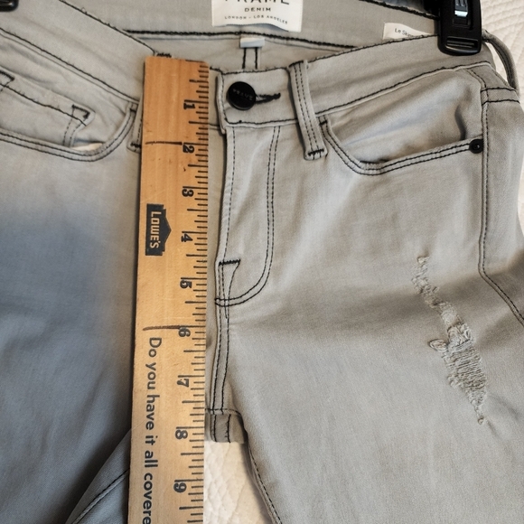 FRAME denim le skinny de Jeanne gray pants size 24 - Picture 14 of 16